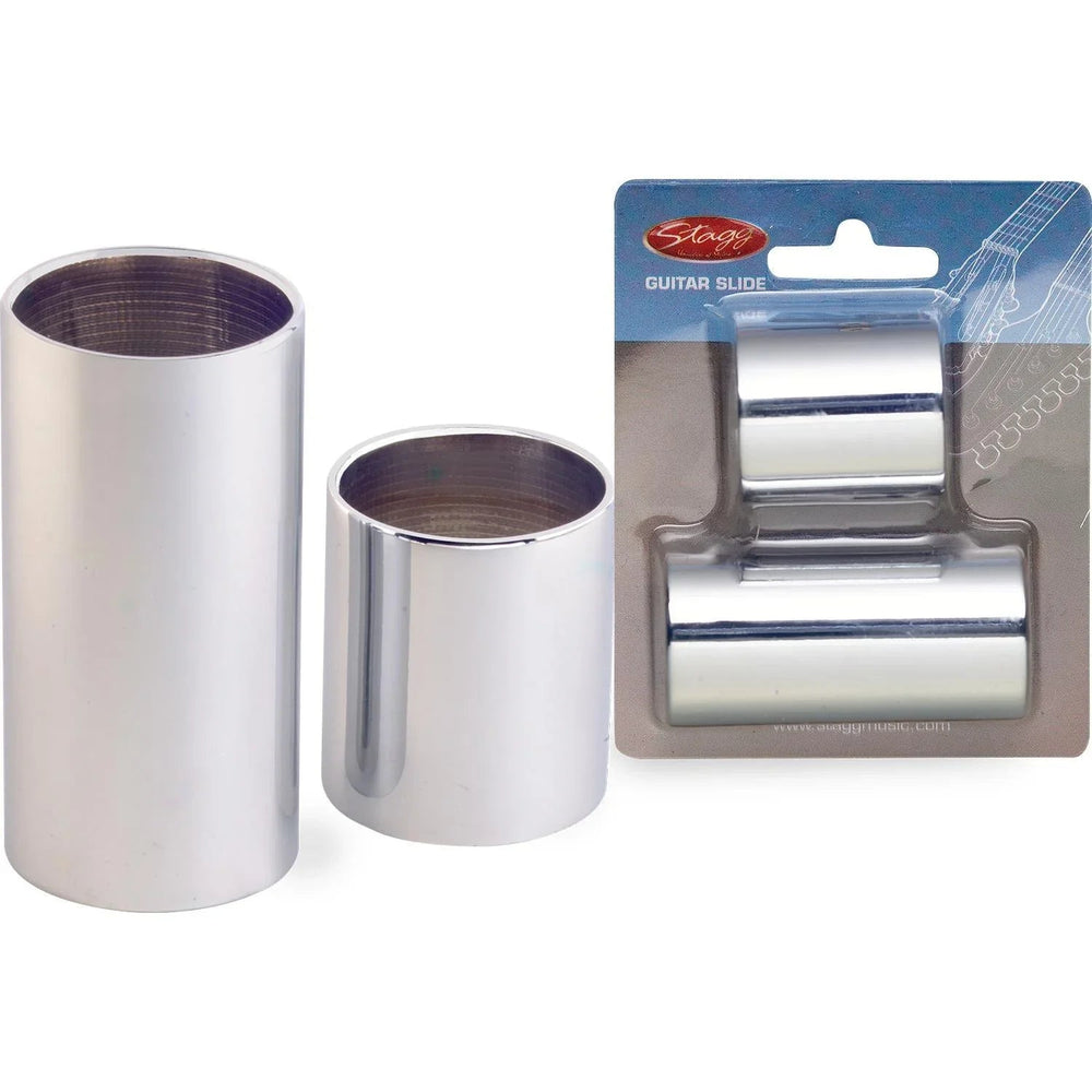Stagg SGS-L Electric Or Acoustic Guitar Chrome Steel Slide Set Large - DY Pro Audio
