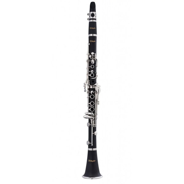 Stagg WS-CL210S Bb Clarinet Boehm system, ABS Body and Bickel-Plated Keys and Tings - DY Pro Audio