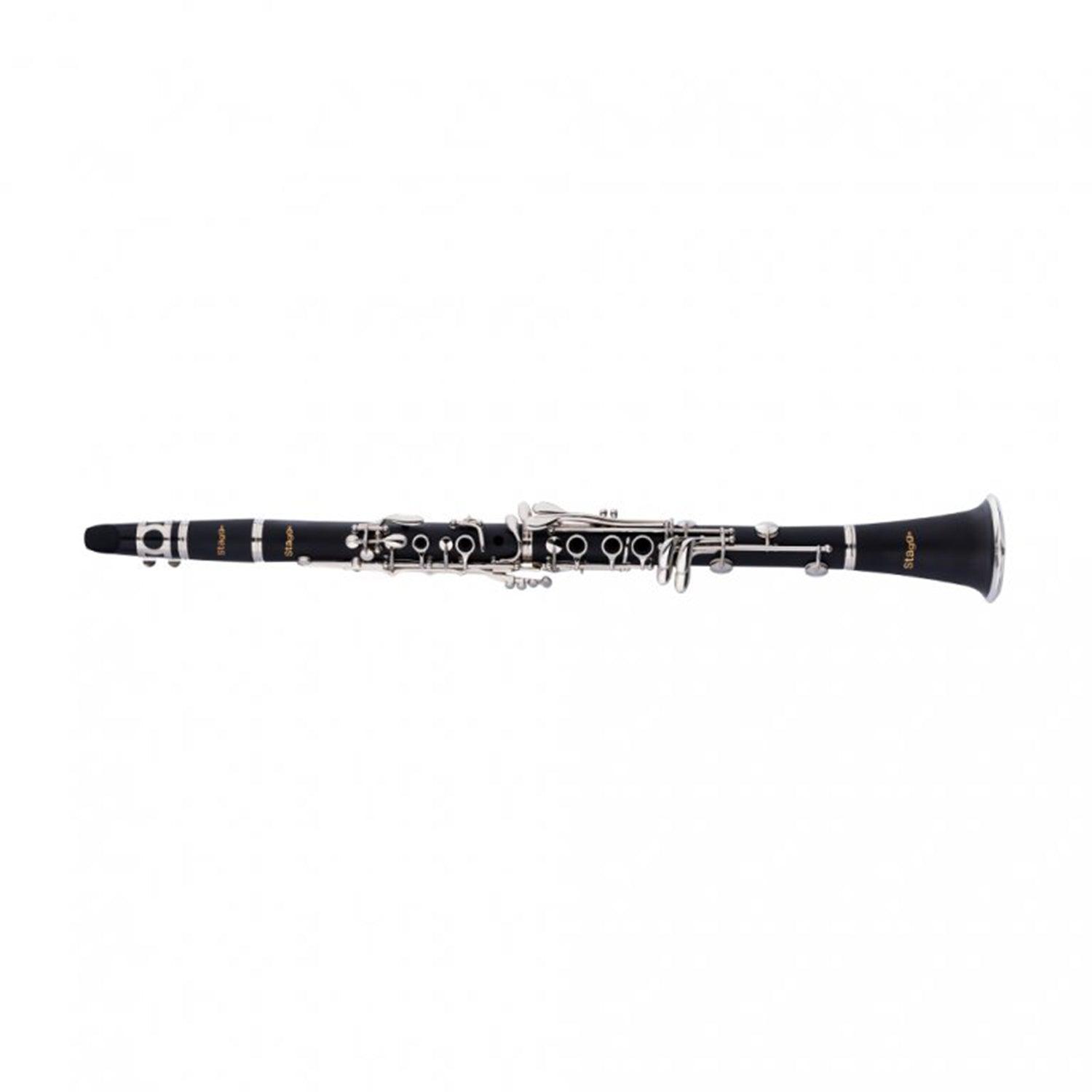 Stagg WS-CL210S Bb Clarinet Boehm system, ABS Body and Bickel-Plated Keys and Tings - DY Pro Audio