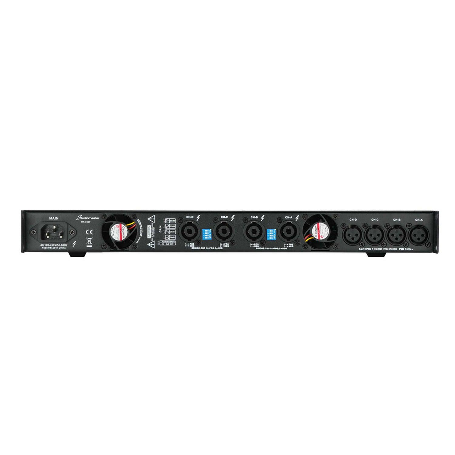 Studiomaster HX4 - 1000 4 X 425W 1U Power Amplifer - DY Pro Audio