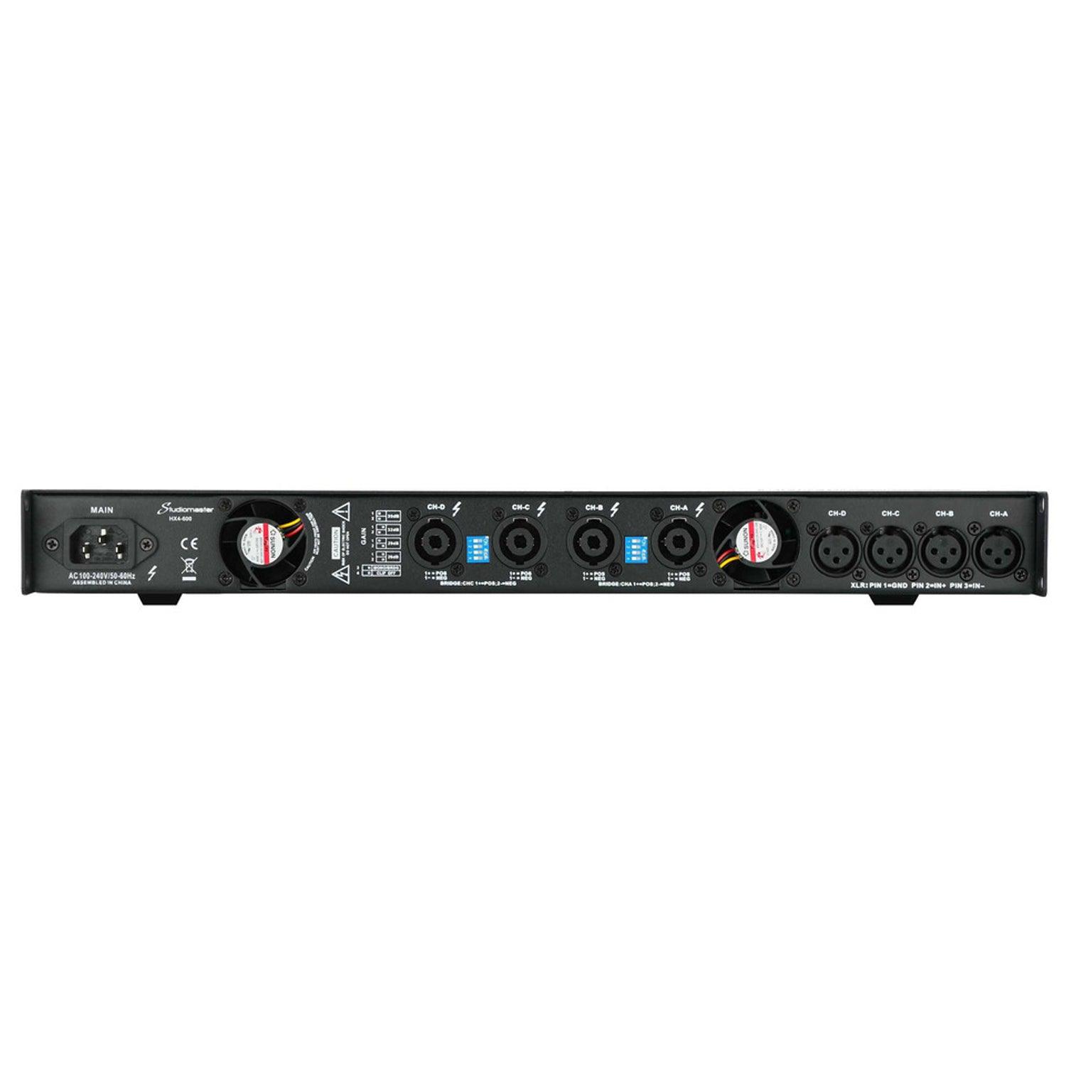Studiomaster HX4 - 1800 4 X 765W 1U Power Amplifer - DY Pro Audio