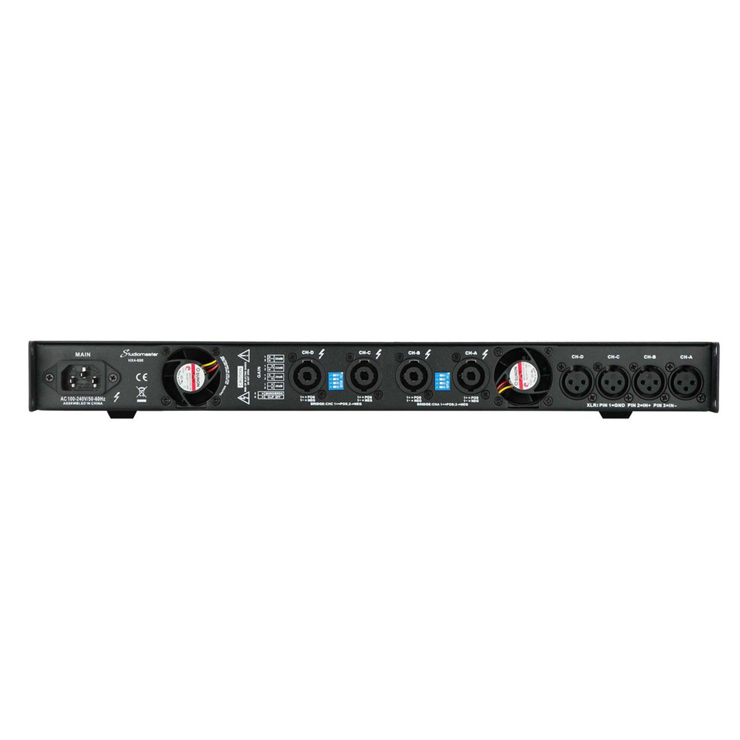 Studiomaster HX4 - 900 4 X 255W 1U Power Amplifer - DY Pro Audio