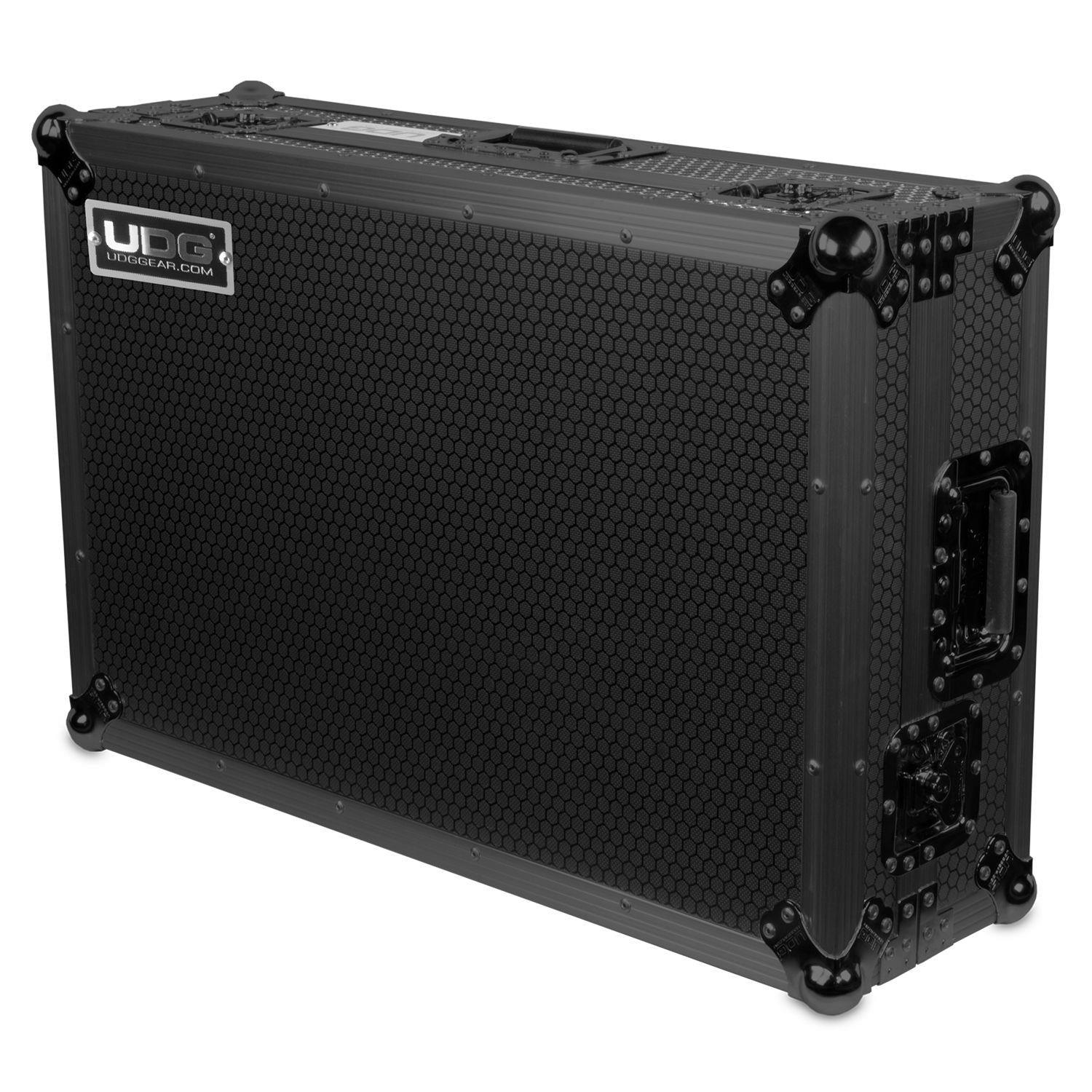 UDG Ultimate Flight Case Pioneer DDJ-FLX10 Black Plus (Laptop Shelf + Wheels) - DY Pro Audio