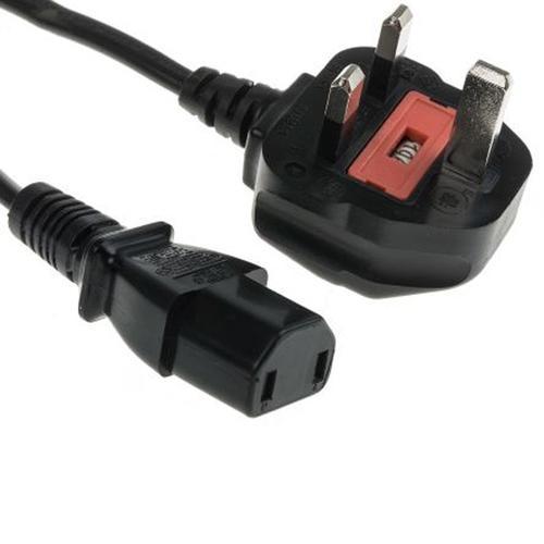 1m IEC Kettle Lead Power Cable 3 Pin UK Plug PC Monitor C13 Cord - DY Pro Audio