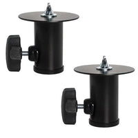 2 x 35mm Speaker Stand Lighting Support Adaptor Top Hat - DY Pro Audio