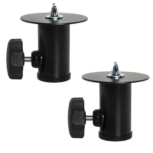 2 x 35mm Speaker Stand Lighting Support Adaptor Top Hat - DY Pro Audio