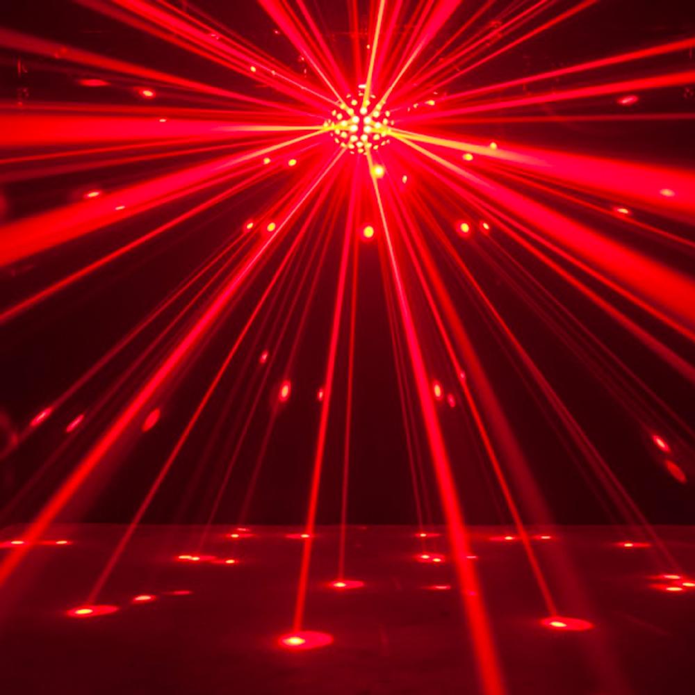 2 x ADJ STARBURST Rotating Retro Party Mirror Ball LED UV DJ Club & DMX Leads - DY Pro Audio