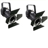 2 x Black Pulse PAR16 Birdie Can 230v Parcan Lantern DJ Spotlight WITH BARN DOORS