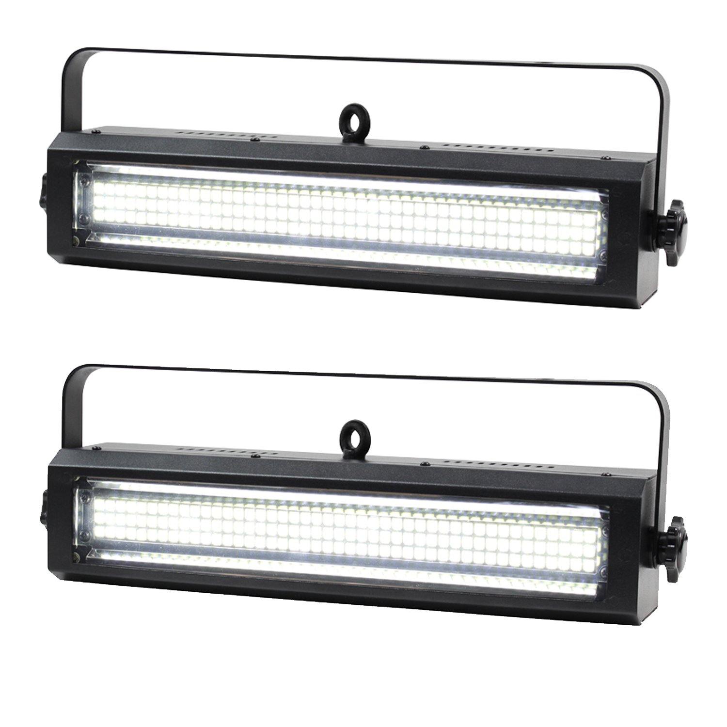 2 x Equinox Blitzer II LED Strobe White - DY Pro Audio