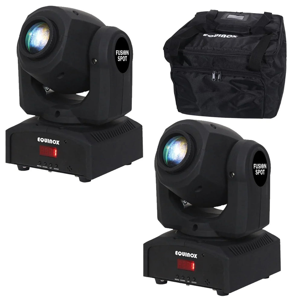 2 X Equinox Fusion Spot MKIII With Carry Bag - DY Pro Audio