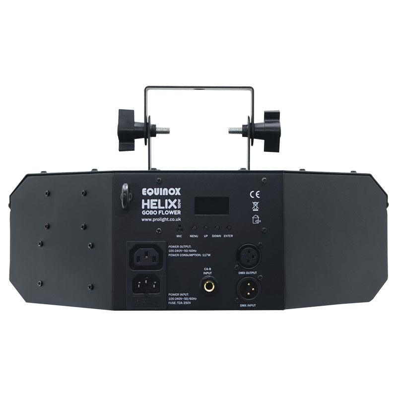 2 x Equinox Helix 100w Gobo Flower Black with Flight Case - DY Pro Audio