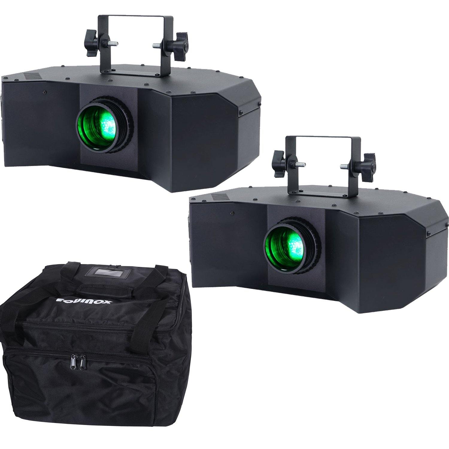 2 x Equinox Helix Gobo Flower Black with Carry Bag - DY Pro Audio