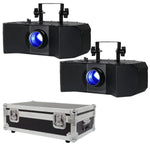 2 x Equinox Helix XP 150w Gobo Flower Black with Flight Case - DY Pro Audio