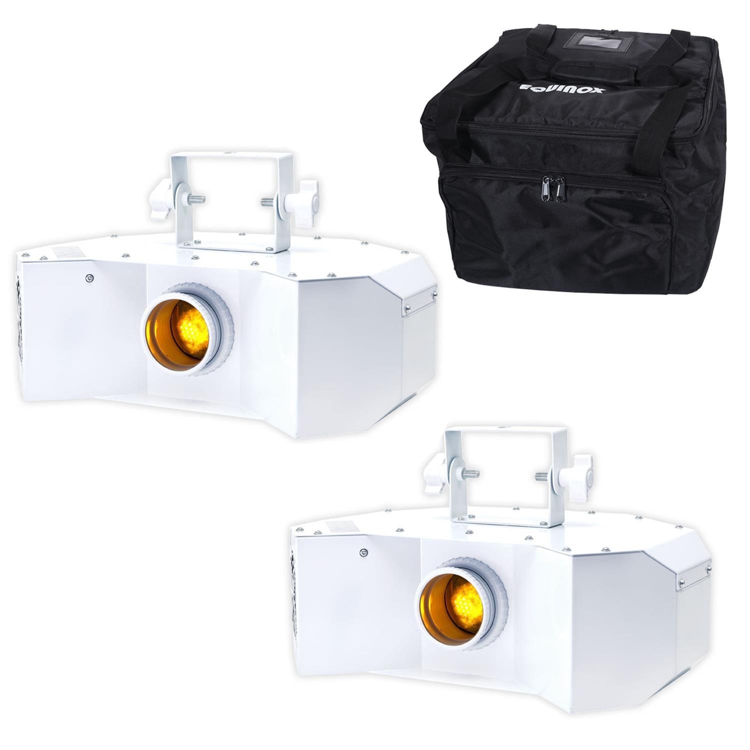 2 x Equinox Helix XP 150w Gobo Flower White with Carry Bag - DY Pro Audio