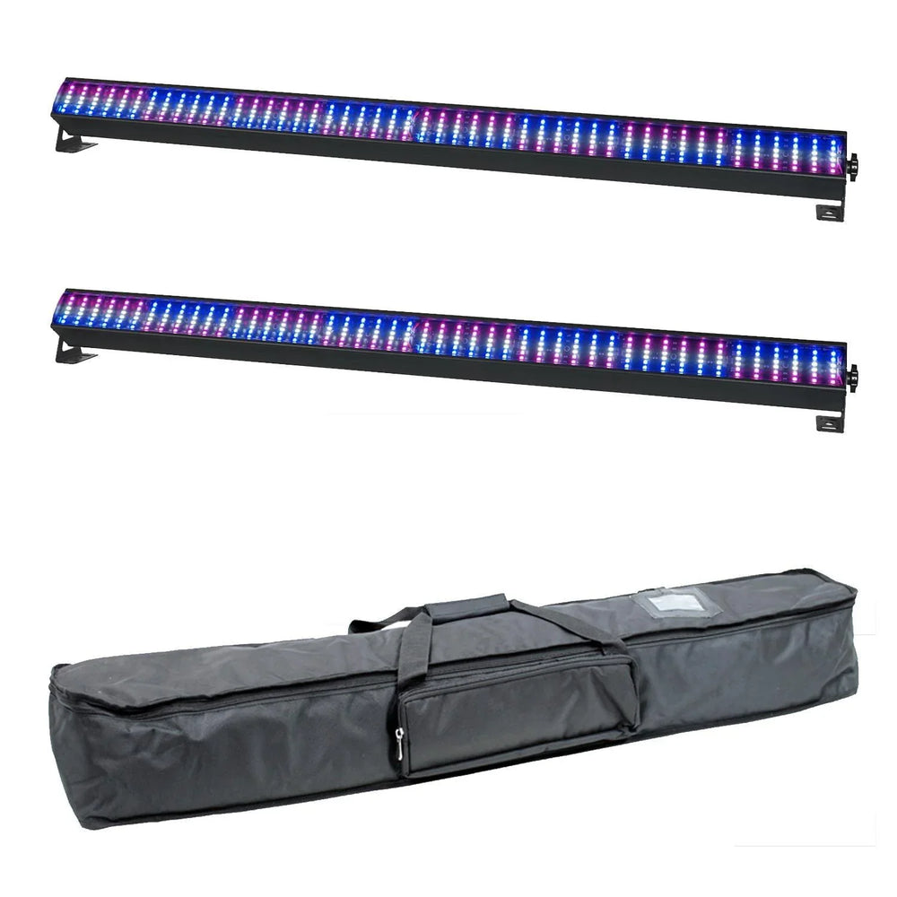 2 x Equinox Spectra Strobe Batten with Floor Carry Bag