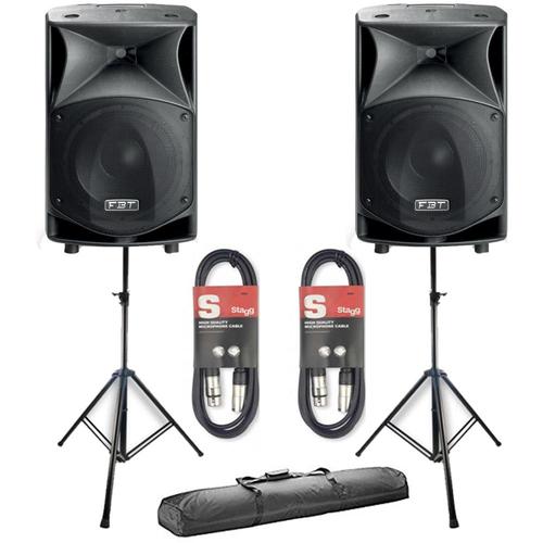 2 x FBT JMaxX 110A With Stands & Cables - DY Pro Audio