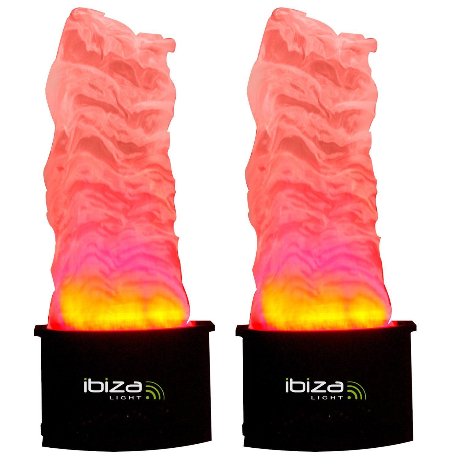 2 x Ibiza LEDFLAME-RGB Flame Effect Machine - DY Pro Audio