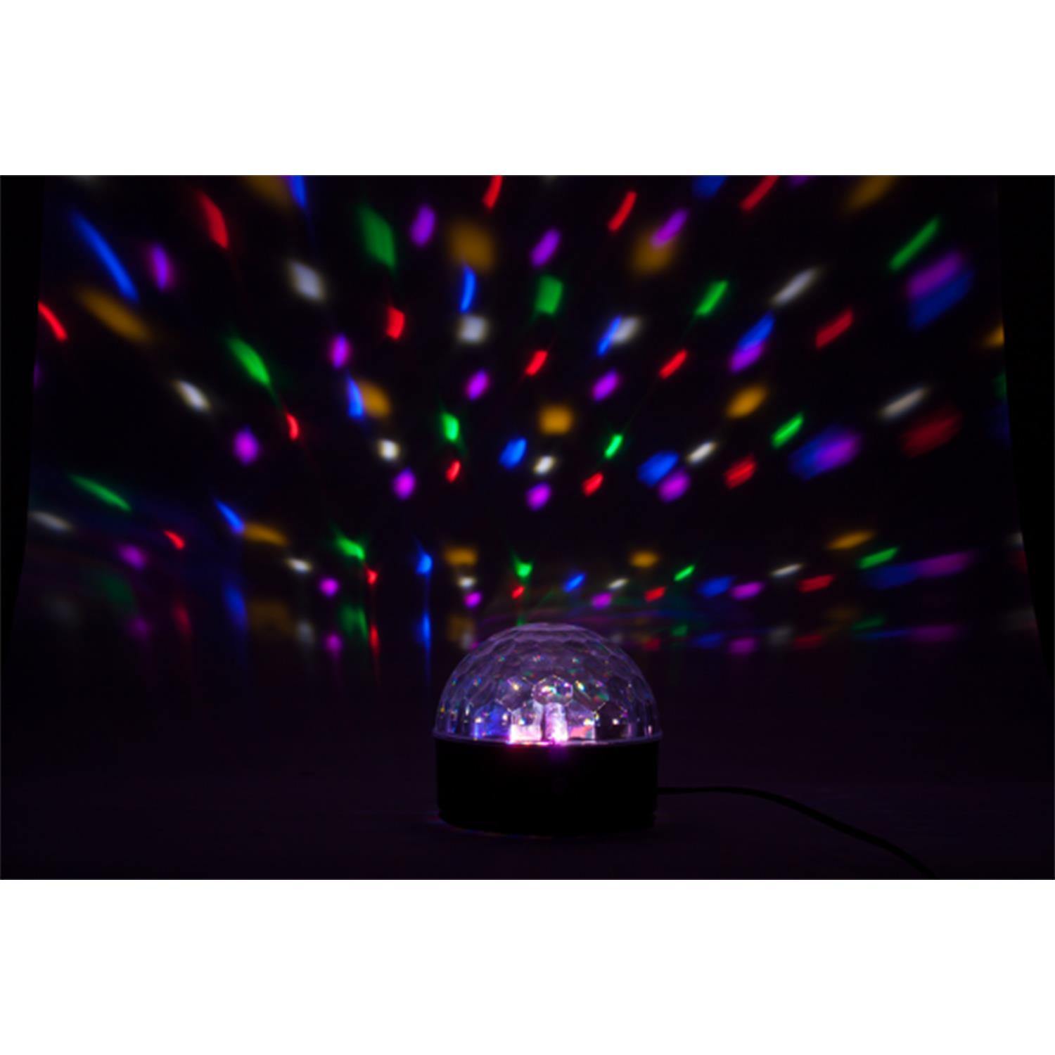 2 x Ibiza Light Astro 6 RGBWAV LED Mirrorball Light - DY Pro Audio