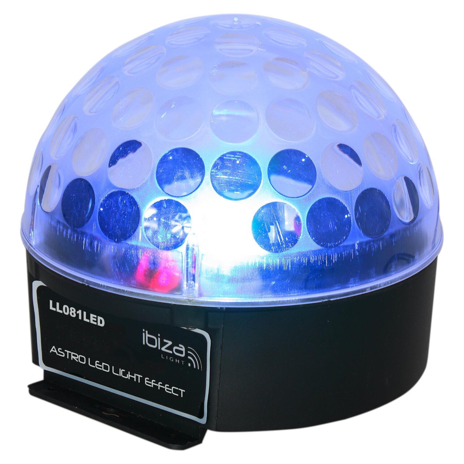 2 x Ibiza LL081LED RGB Astro 1 Effect Light - DY Pro Audio