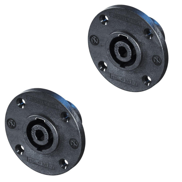 2 x Neutrik NL4MPRXX Speakon 4 Pole Chassis Round Connector