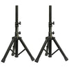2 x NJS Short Adjustable Aluminium Speaker Stand 35mm PA DJ Event Party Disco - DY Pro Audio