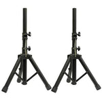 2 x NJS Short Adjustable Aluminium Speaker Stand 35mm PA DJ Event Party Disco - DY Pro Audio