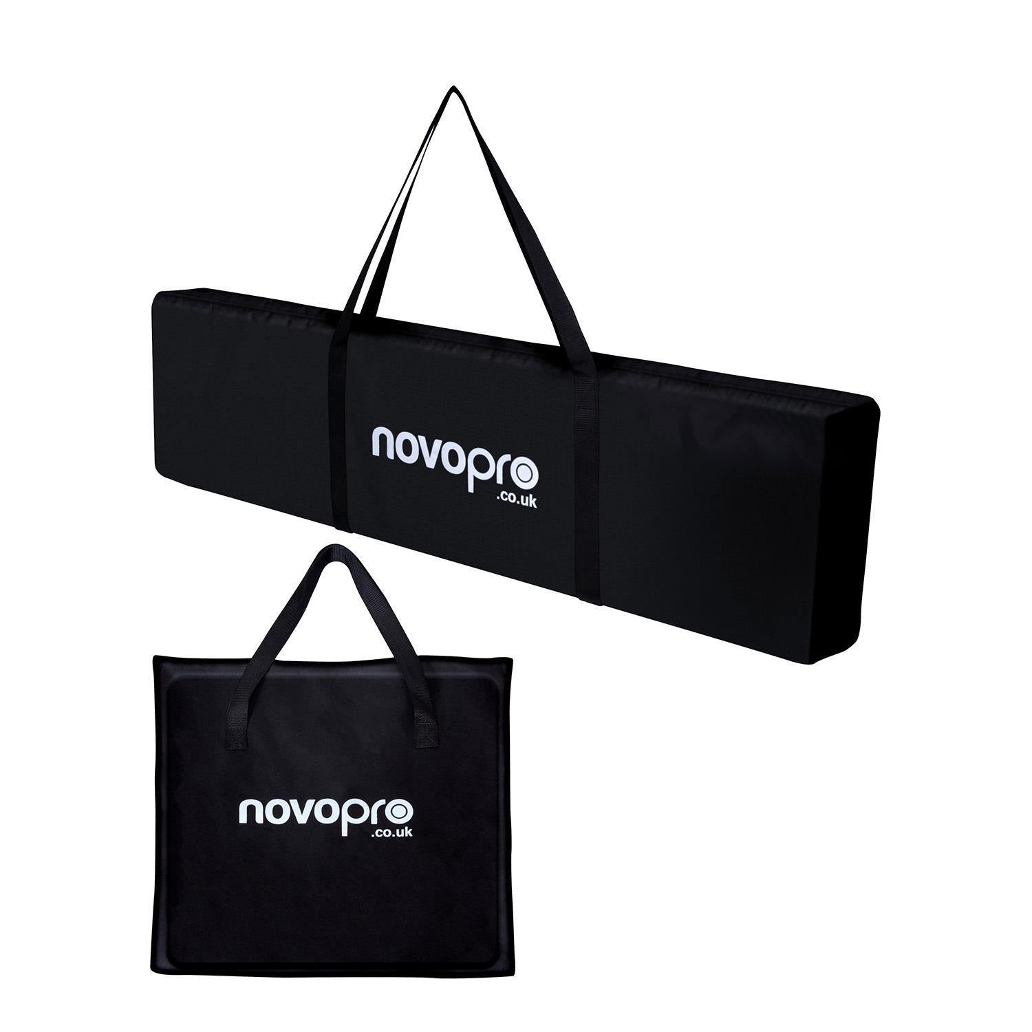 2 x Novopro PS1XL variable height podium stand (inc. bag & 2 x scrims) - DY Pro Audio
