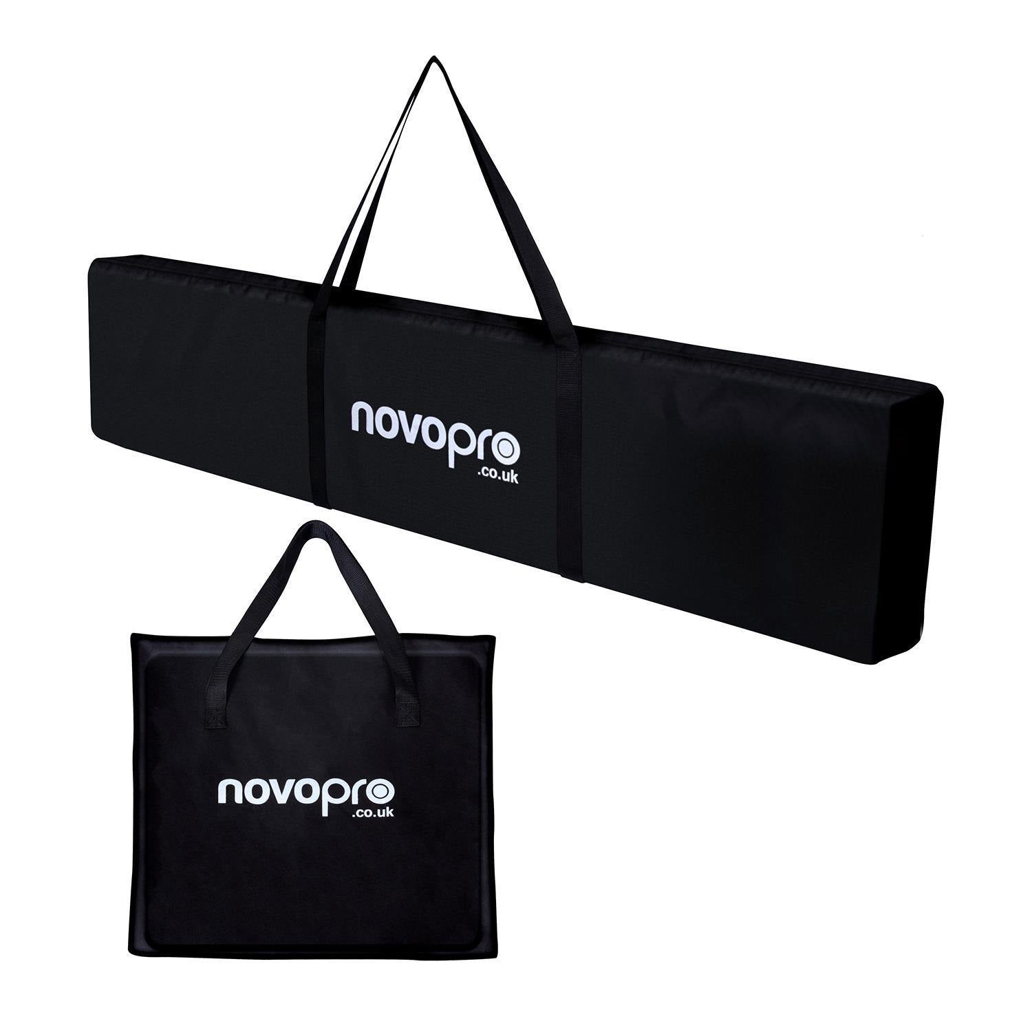 2 x Novopro PS1XXL variable height podium stand (inc. bag & 2 x scrims) - DY Pro Audio