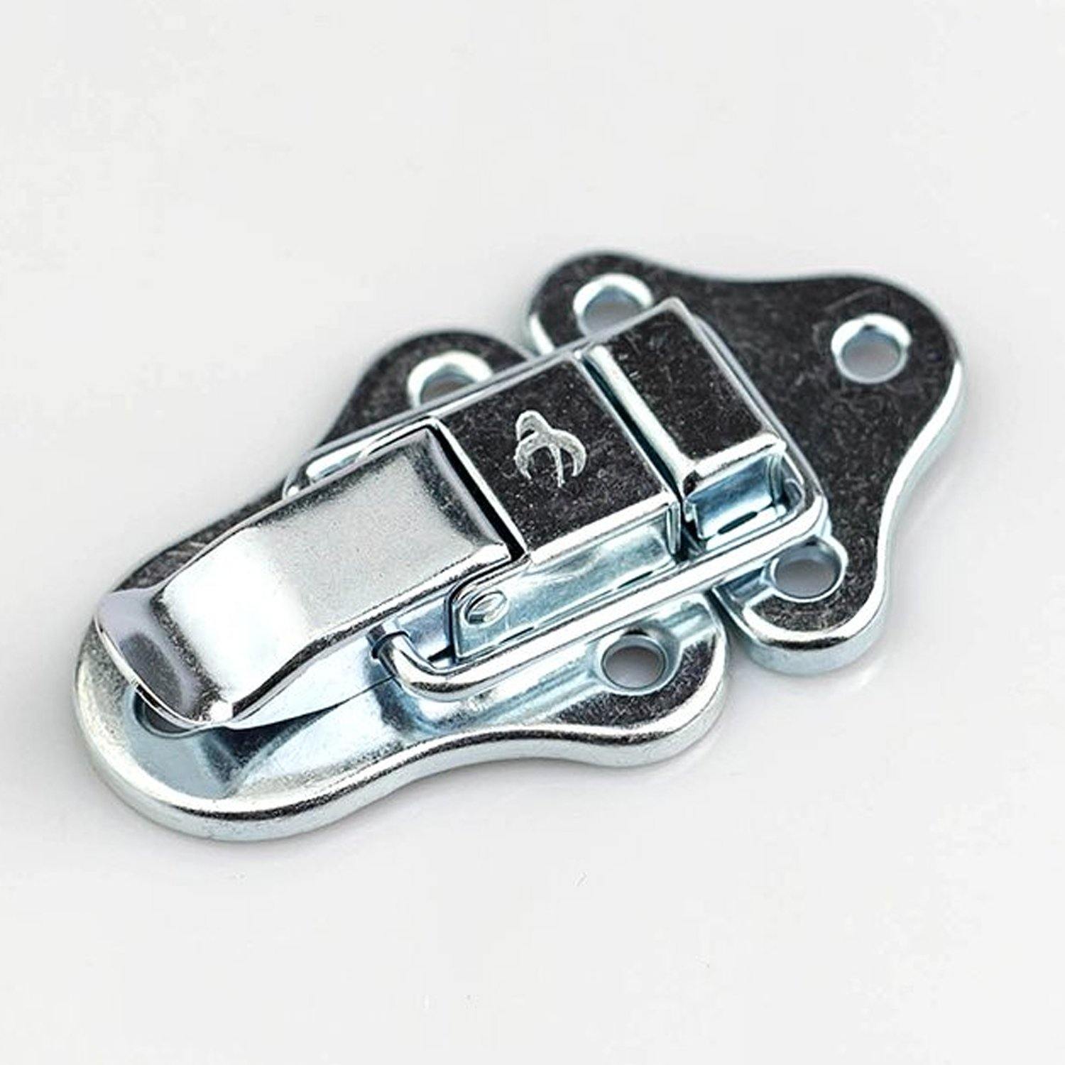 2 x Penn Elcom Medium Catch Drawbolt Flight Case Latch Nickel (Pair) - DY Pro Audio