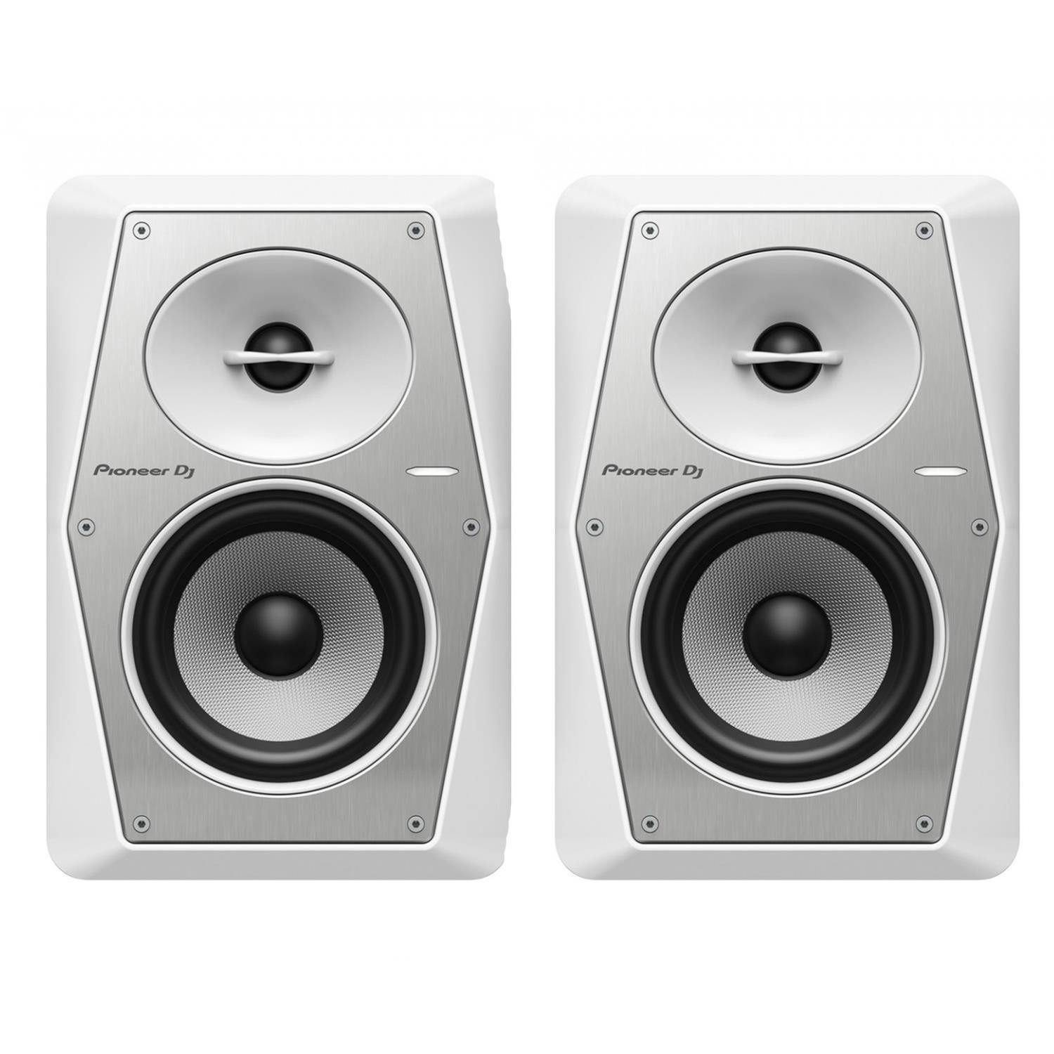 2 x Pioneer VM-50 5"Active Monitor Speakers White - DY Pro Audio