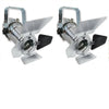 2 x Silver Pulse PAR16 Birdie Can 230v Parcan Lantern Spotlight With Barn Doors