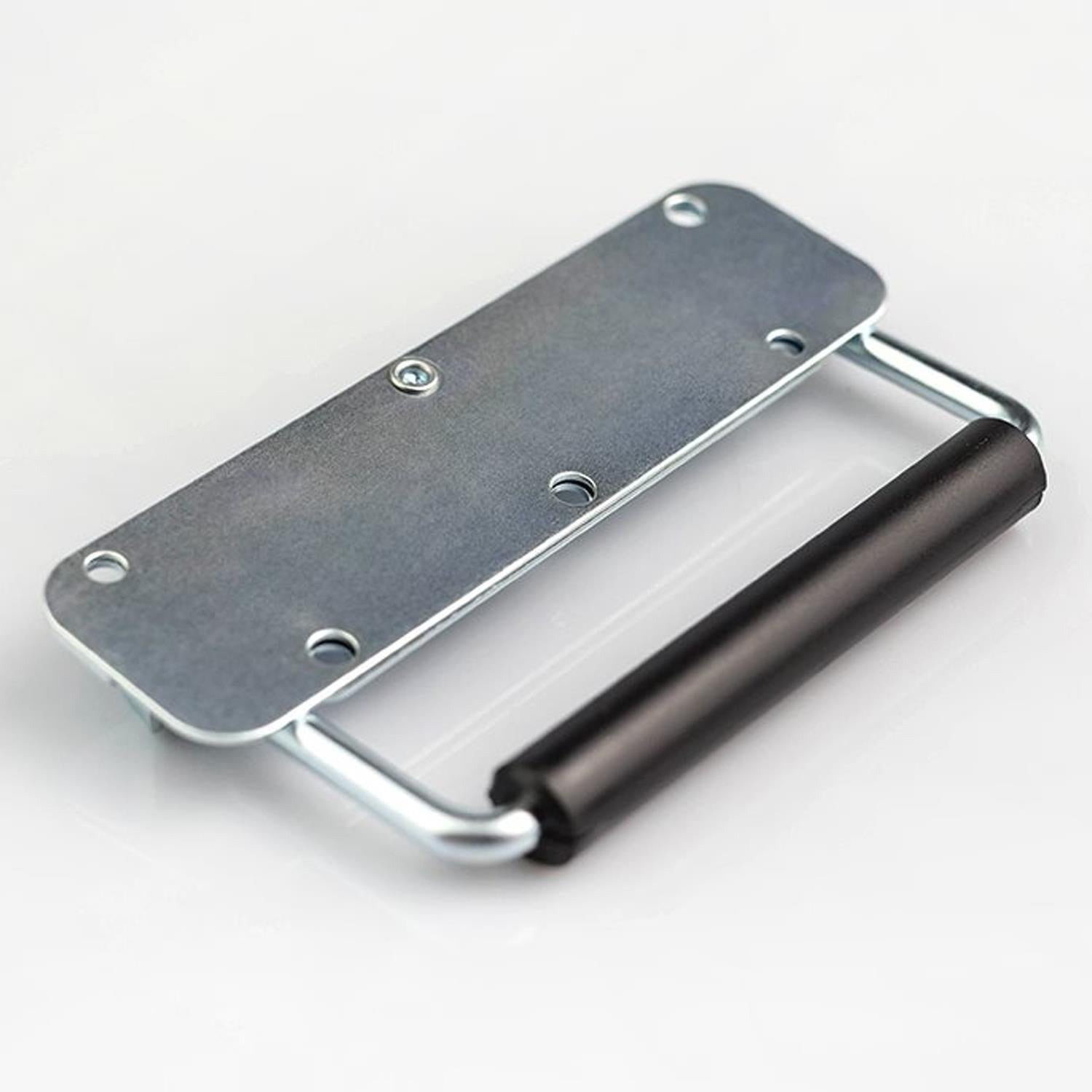 2 x Silver Steel Sprung Drop Handle for Flight Case or Speaker Cabinet, Flight Cases - DY Pro Audio