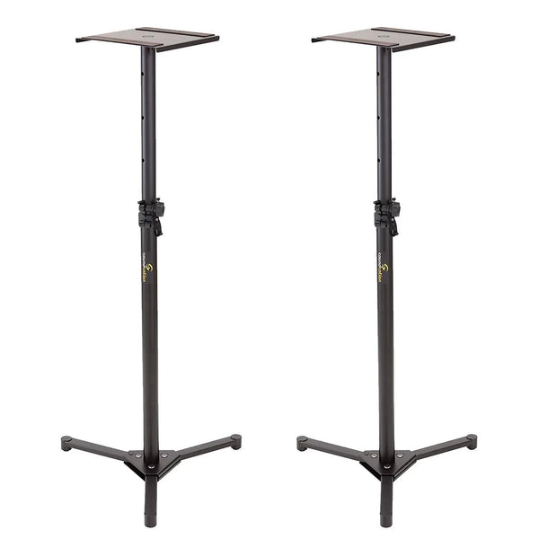2 x Soundsation SMON-100 Adjustable Studio Monitor Stand with Foldable Base - DY Pro Audio