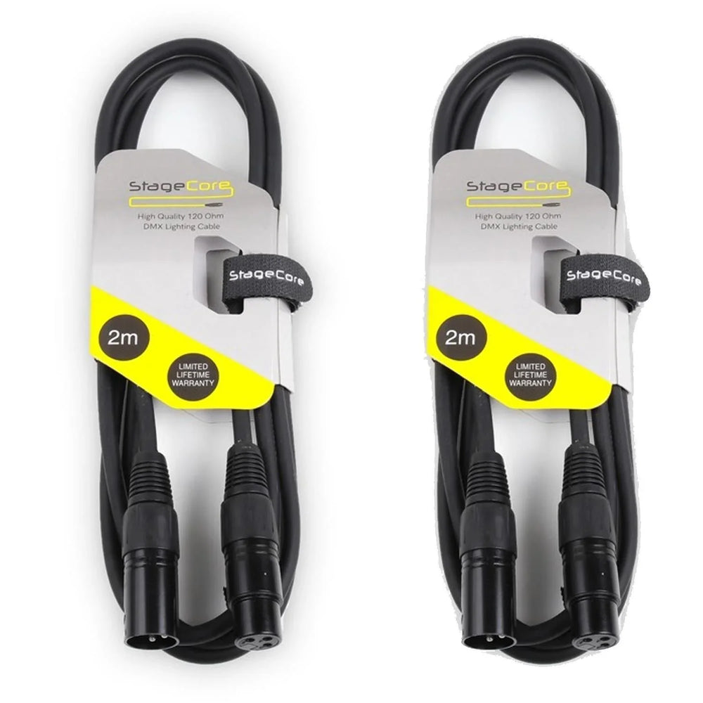 2 x StageCore 2M DMX Lead Cable