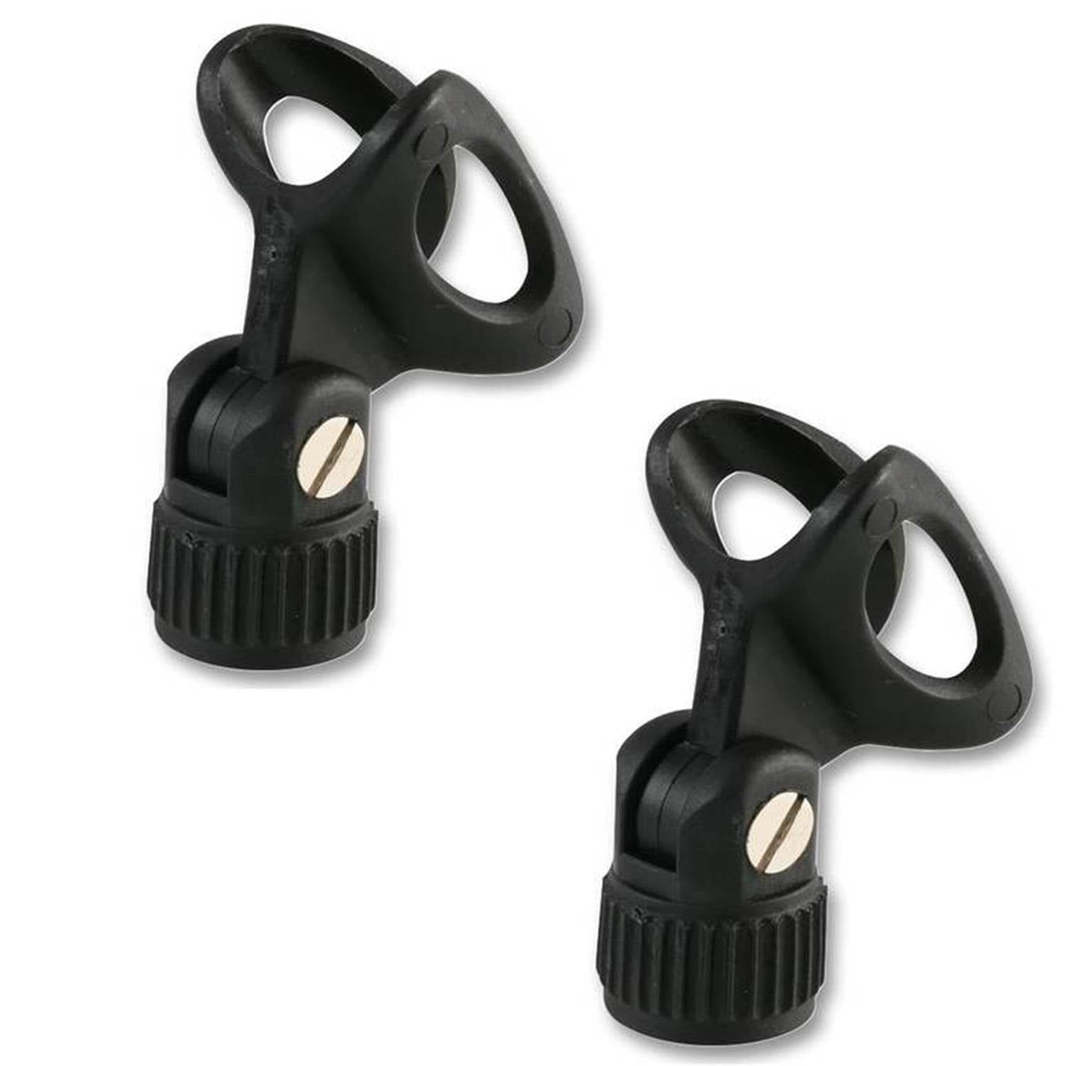 2 x Universal Rubber Microphone Clip Holder 22-25mm - DY Pro Audio