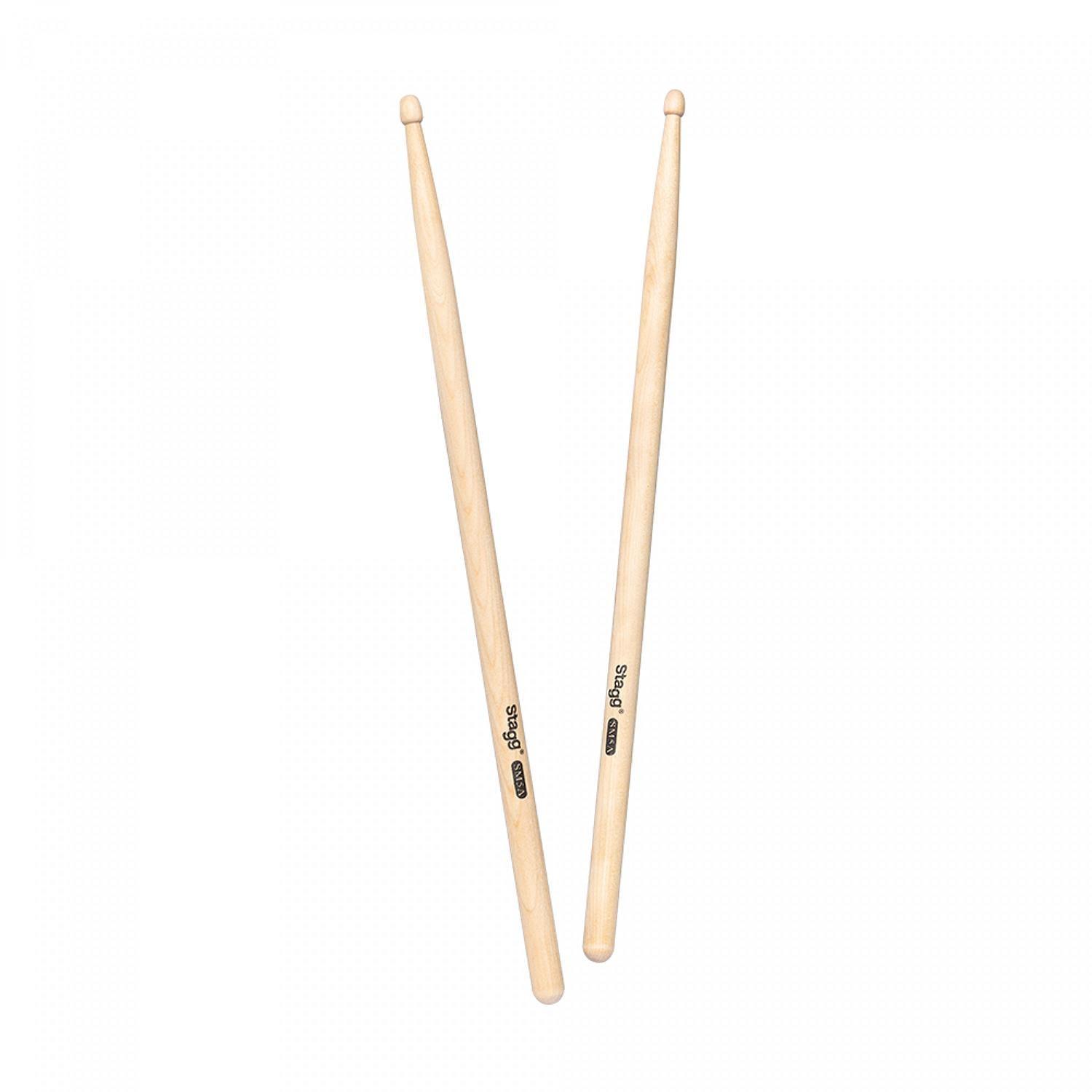 3 x Stagg SM5A Maple Drum Sticks with Wooden Tip - DY Pro Audio