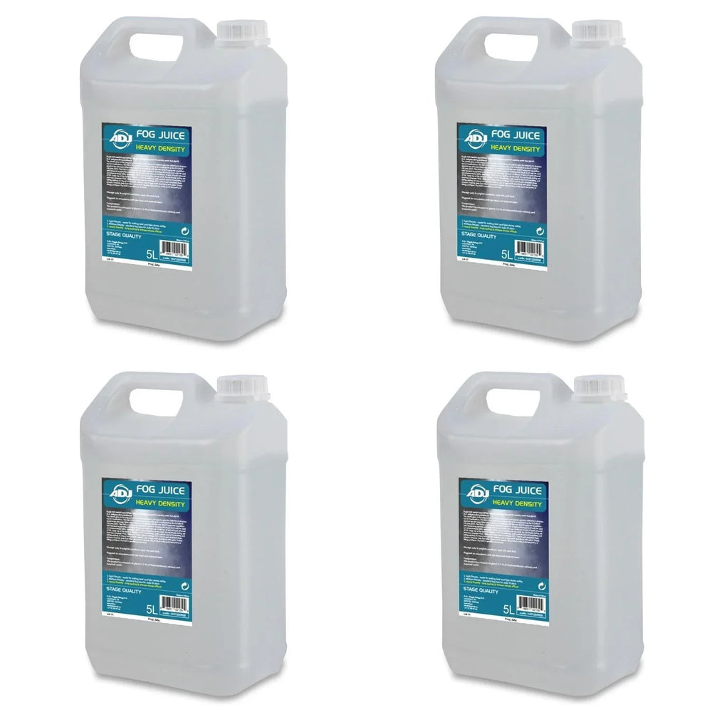 4 X ADJ Fog Juice 3 Heavy Fog Fluid 5L - DY Pro Audio