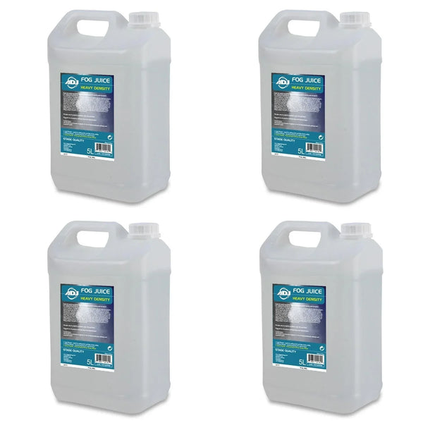 4 X ADJ Fog Juice 3 Heavy Fog Fluid 5L - DY Pro Audio