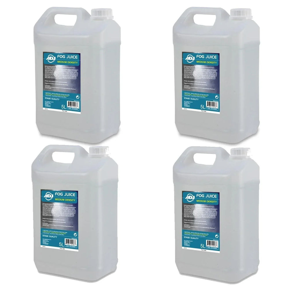 4 x ADJ Fog Juice Medium 5 Litres - DY Pro Audio