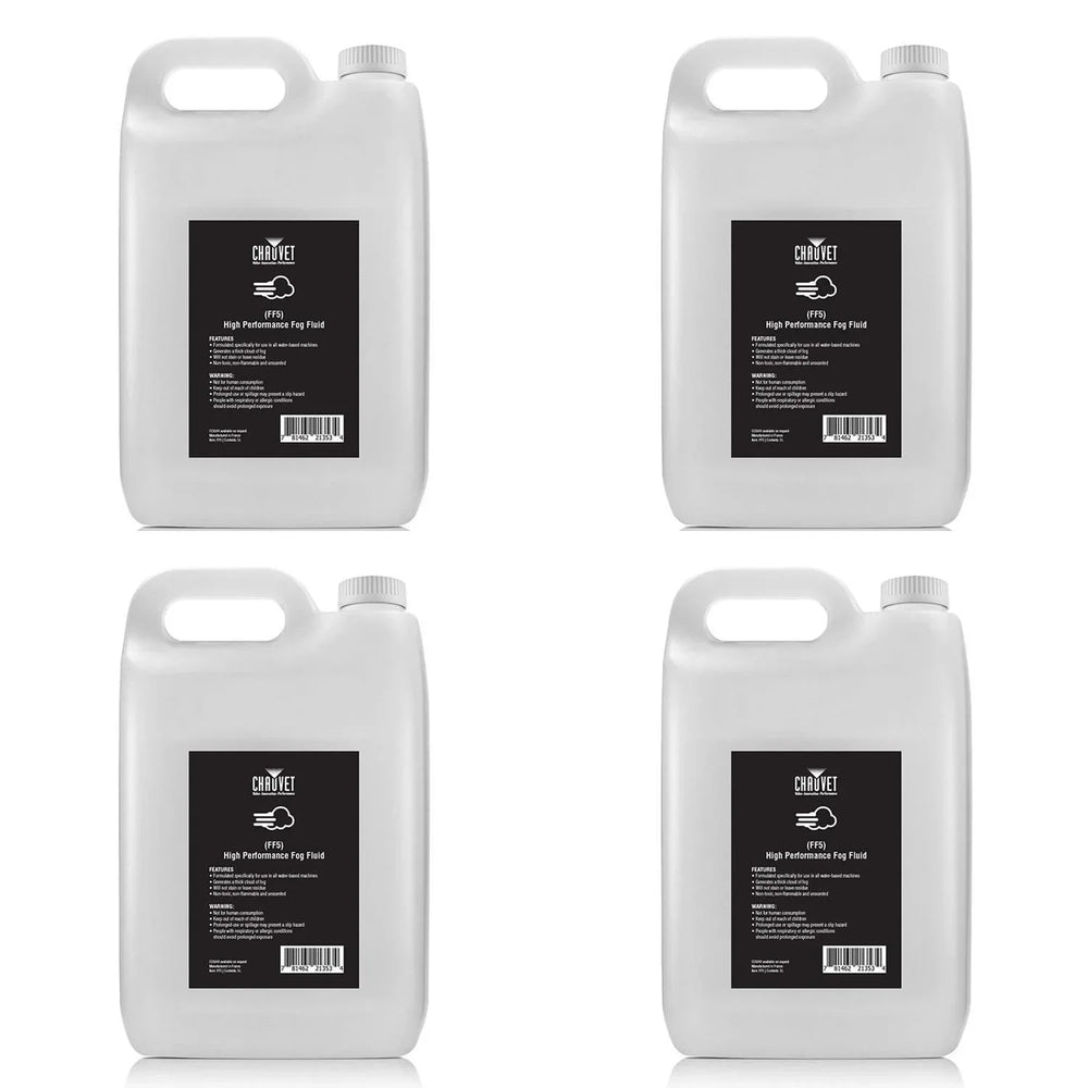 4 x Chauvet DJ High Performance Fog Fluid 5 Litres - DY Pro Audio