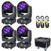 4 x Equinox 120 Zoom MKII Black With Flight Case