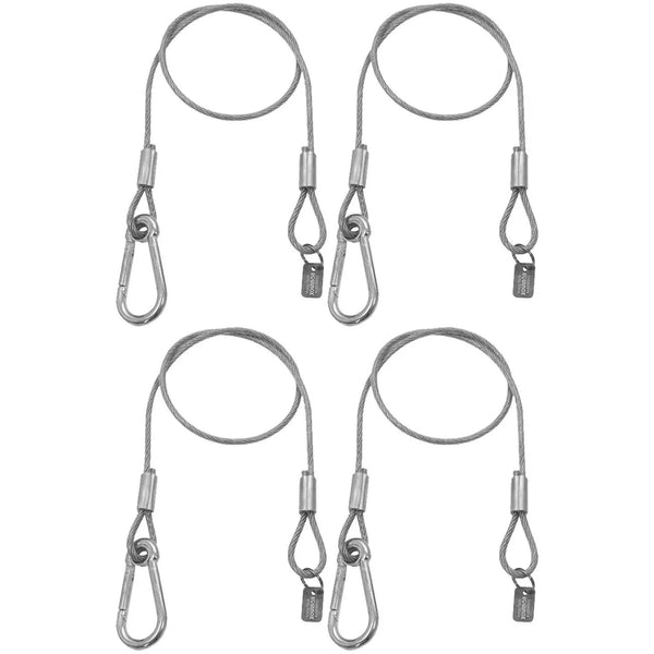 4 X Equinox 75cm PVC Coated Safety Wire 50kg - DY Pro Audio