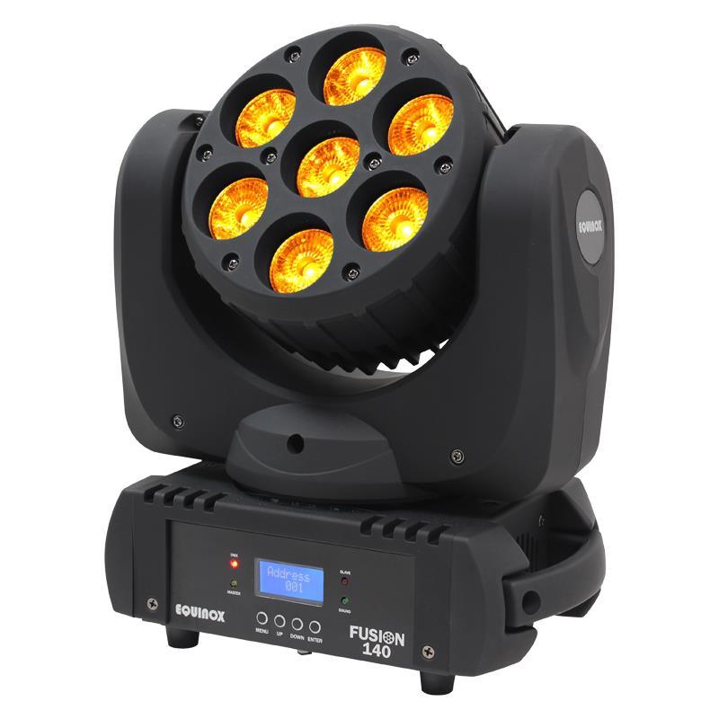 4 x Equinox Fusion 140 LED Moving Heads with Flight Case - DY Pro Audio