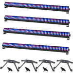 4 x Equinox Spectra Strobe Batten with Floor Standing Brackets - DY Pro Audio