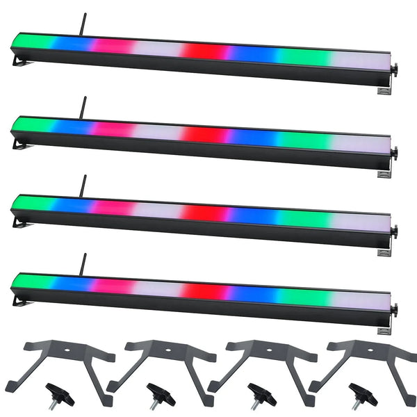 4 x Equinox SpectraPix Lithium Batten With Floor Standing Brackets