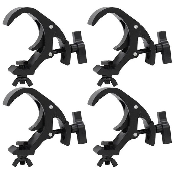 4 x Equinox TRC30B Aluminium 30kg Black Clamp Hook Stage Lighting - DY Pro Audio