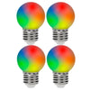 4 x Prolite 0.5W LED Polycarbonate Golf Ball Lamp, ES RGB Colour Changing