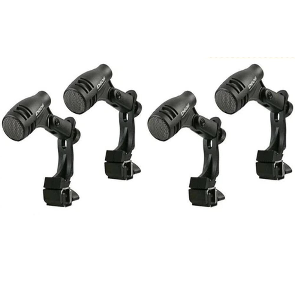 4 x Pulse D-606 Clip On Drum Tom Snare Dynamic Cardioid Microphone Shock Mount - DY Pro Audio