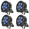 4 x QTX PAR180 RGB 180W COB High vs BBC Powered LED DJ DMX Par Can Light - DY Pro Audio