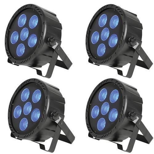 4 x QTX PAR180 RGB 180W COB High vs BBC Powered LED DJ DMX Par Can Light - DY Pro Audio